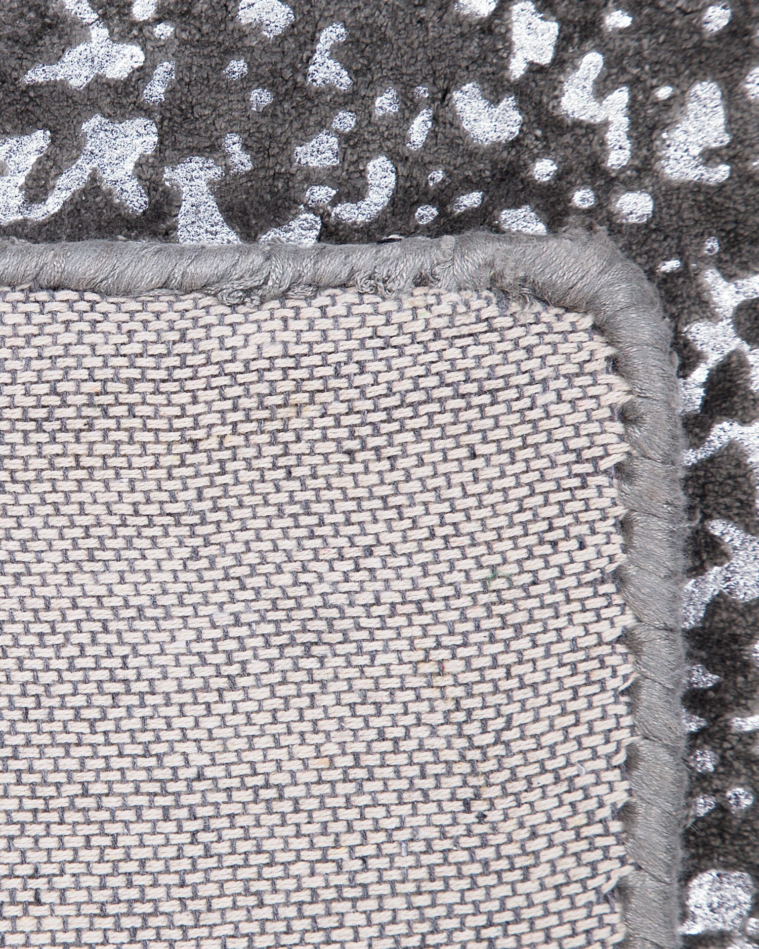 Matto Viskoosi Tummanharmaa/hopea ESEL Useita Kokoja - Image 4