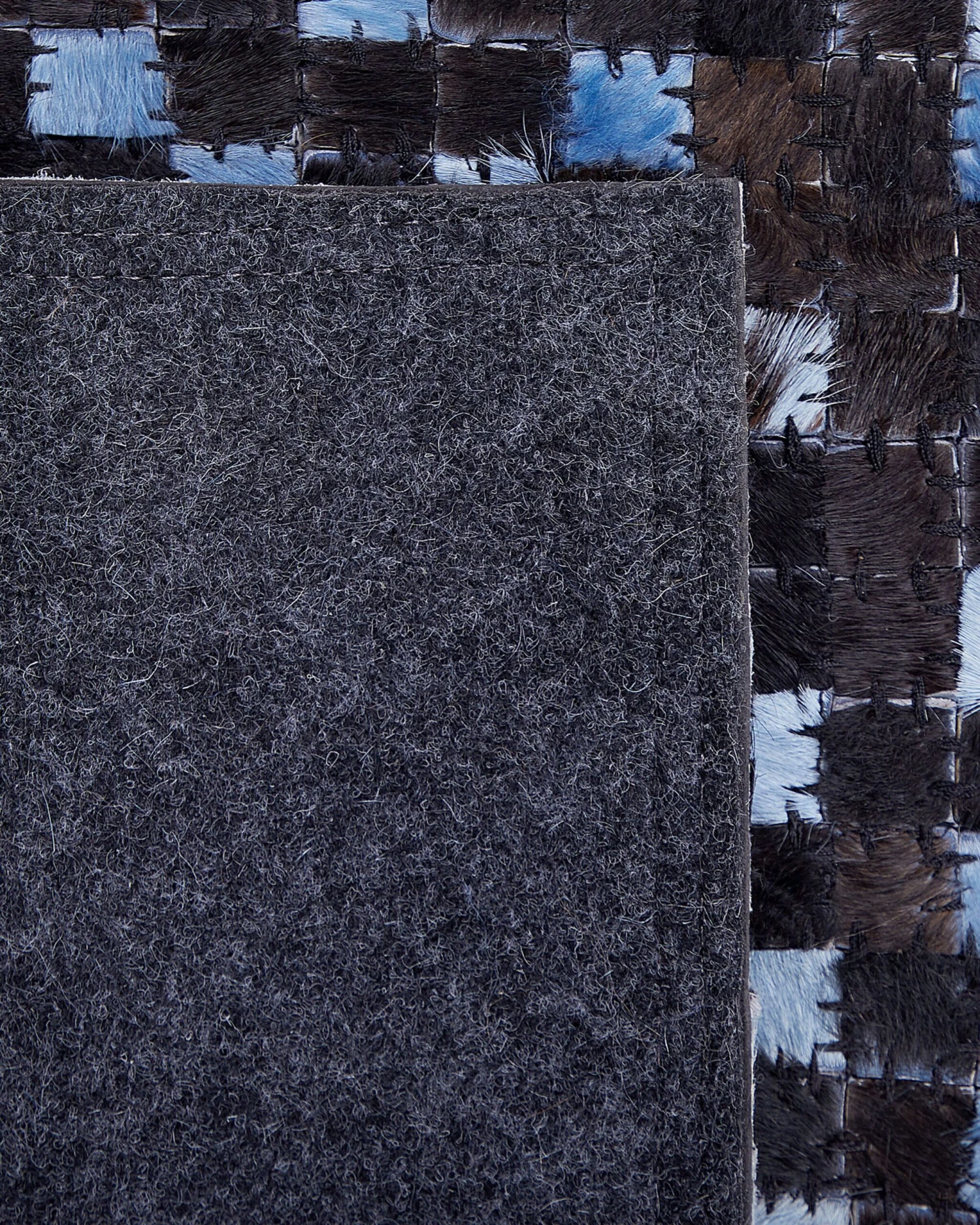 Matto Lehmännahka Ruskea/sininen IKISU Useita Kokoja - Image 4