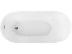 Kylpyamme Vapaasti Seisova Valkoinen 170 X 80 Cm DULCINA -Beliani undef src sa picid 765324 type whitesh image