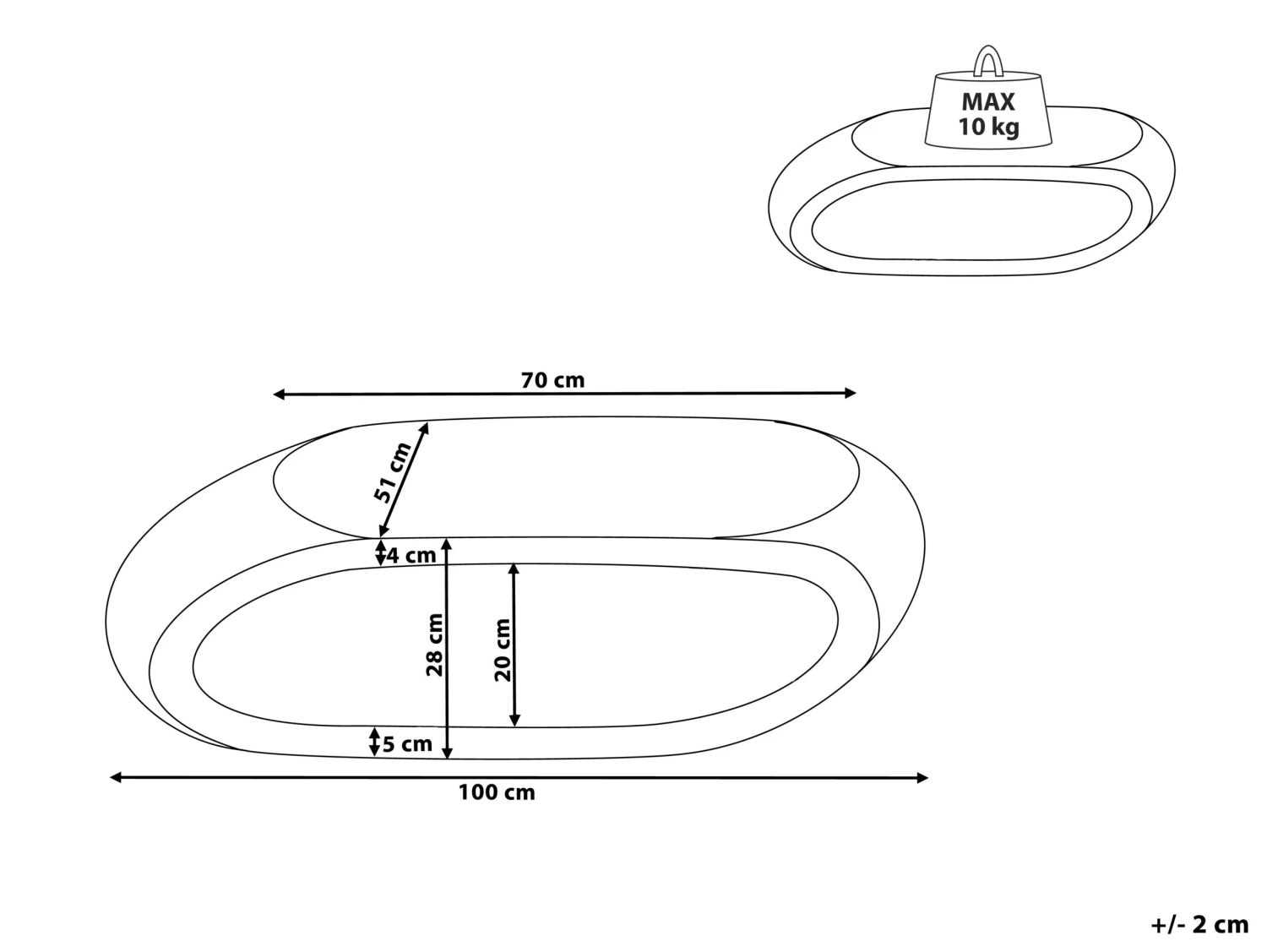Sohvapöytä Lasikuitu Valkoinen NESSUS - Image 7