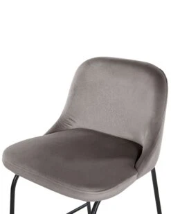 Baarituoli Sametti Vaaleanharmaa 2 Kpl NEKOMA -Beliani undef src sa picid 767708 type whitesh image