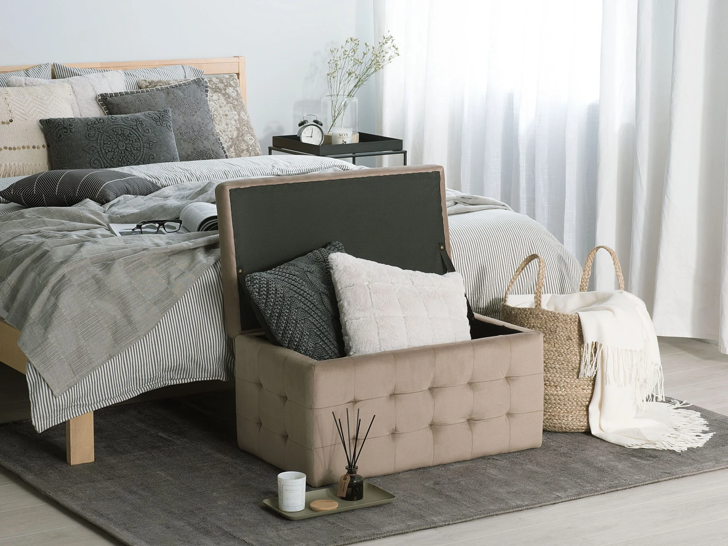 Rahi Sametti Säilytystila Vaaleanruskea 72 X 42 Cm MICHIGAN - Image 6