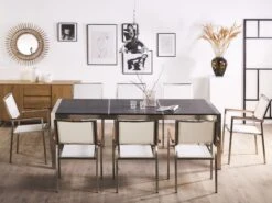 8-istuttava Ulkoruokailuryhmä Poltettu Graniittitaso Tekstiilituolit Musta/valkoinen GROSSETO 14 8-istuttava Ulkoruokailuryhmä Poltettu Graniittitaso Tekstiilituolit Musta/valkoinen GROSSETO -Beliani undef src sa picid 768708 type whitesh image