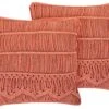 Koristetyyny Puuvilla Oranssi Makramee 45 X 45 Cm 2 Kpl AKKOY