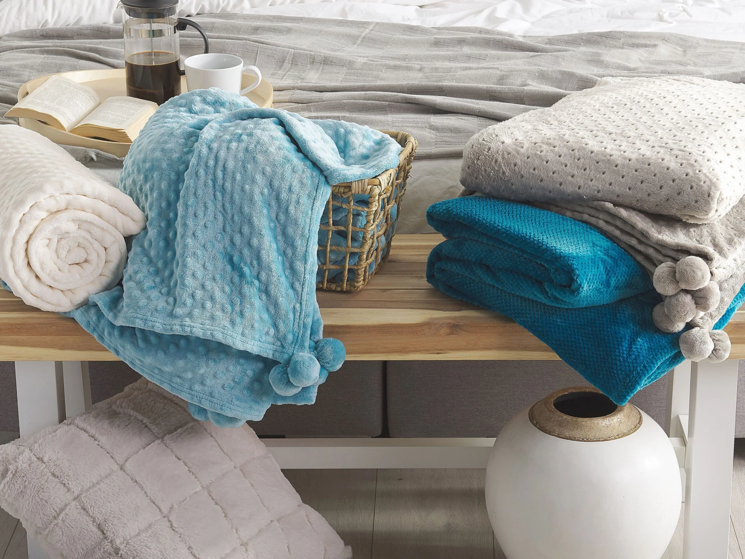 Huopa Kangas Turkoosi SAITLER Useita Kokoja - Image 4