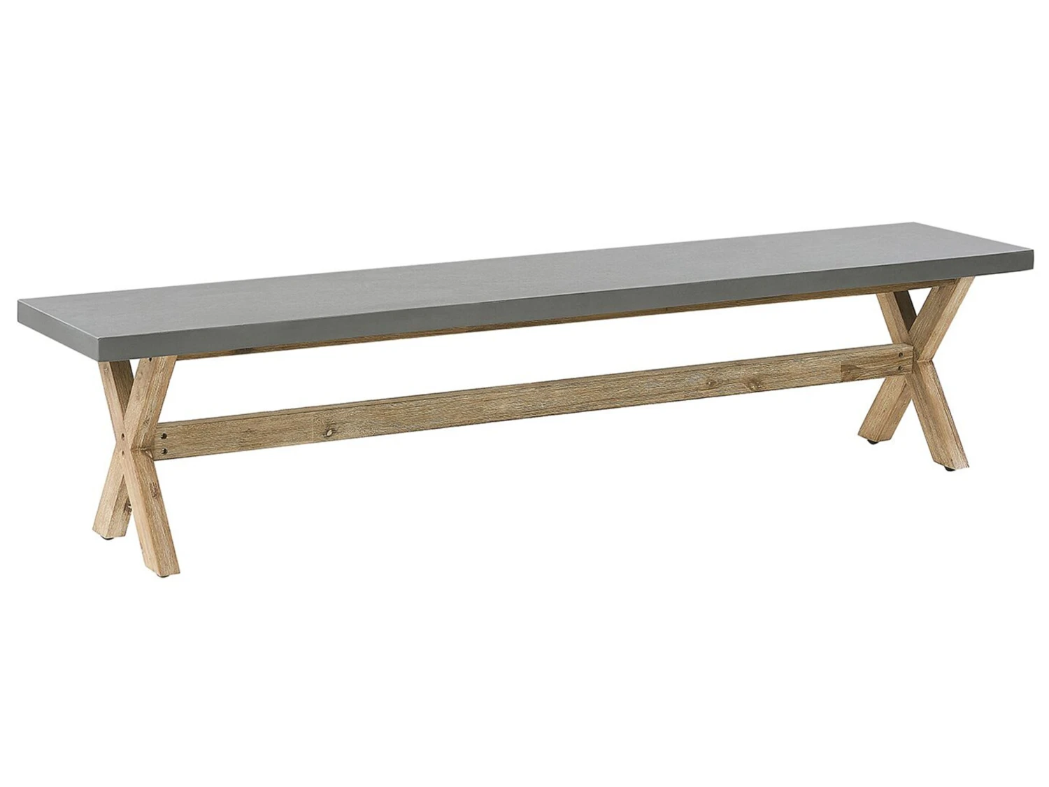 Kuitusementti Puutarhasetti 2 Penkillä Harmaa OLBIA - Image 5