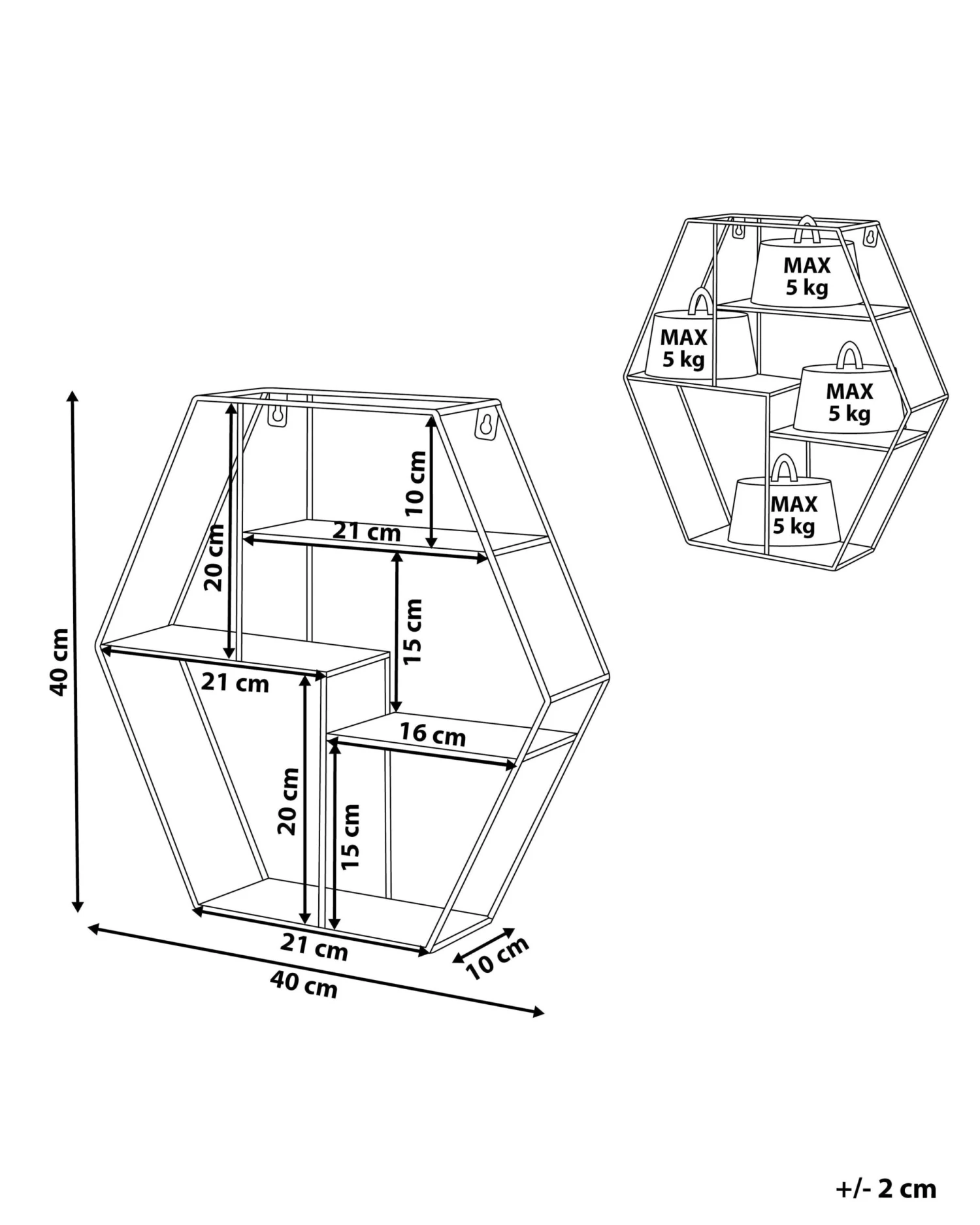 Seinähylly Metalli 4 Hyllyä Musta TIGARD - Image 10