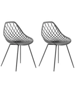 Tuoli Muovi Musta 2 Kpl CANTON