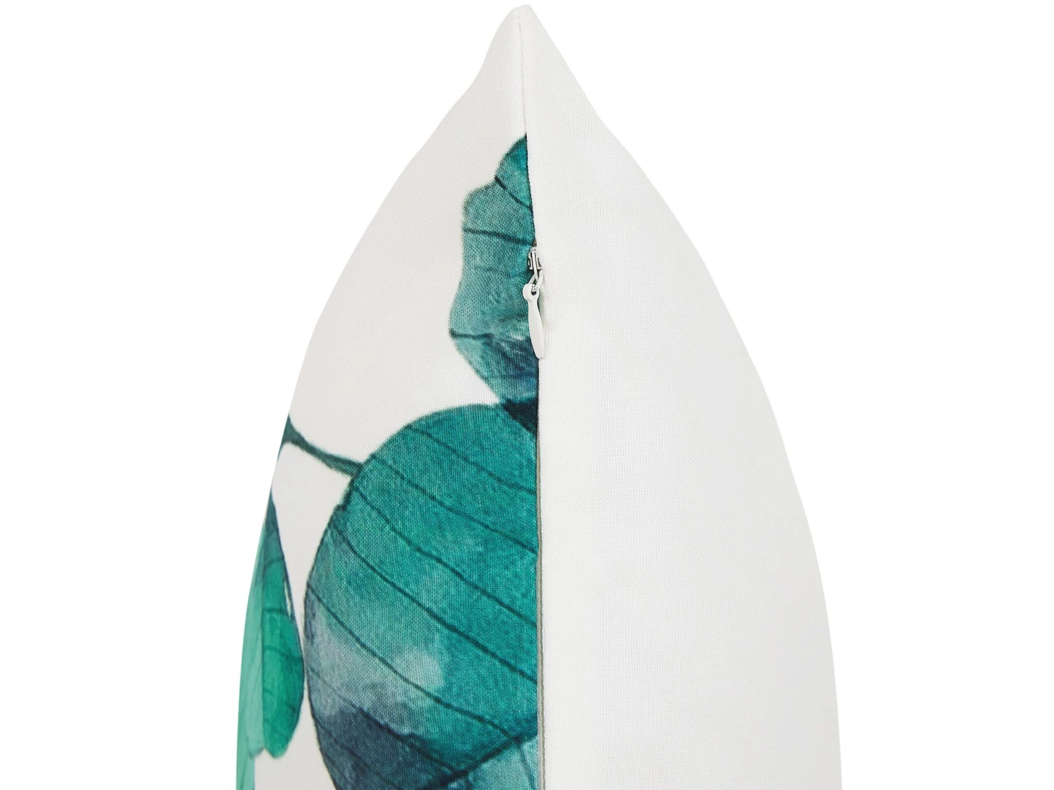 Sinivihreä / Valkoinen Ulkotyynysetti Lehtikuviolla 45 X 45 Cm 2 Kpl TREBBO 4 Sinivihreä / Valkoinen Ulkotyynysetti Lehtikuviolla 45 X 45 Cm 2 Kpl TREBBO - Image 4