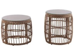 4-istuttava Ulkosohvaryhmä Polyrottinki Beige RAVELLO 13 4-istuttava Ulkosohvaryhmä Polyrottinki Beige RAVELLO -Beliani undef src sa picid 777332 type whitesh image