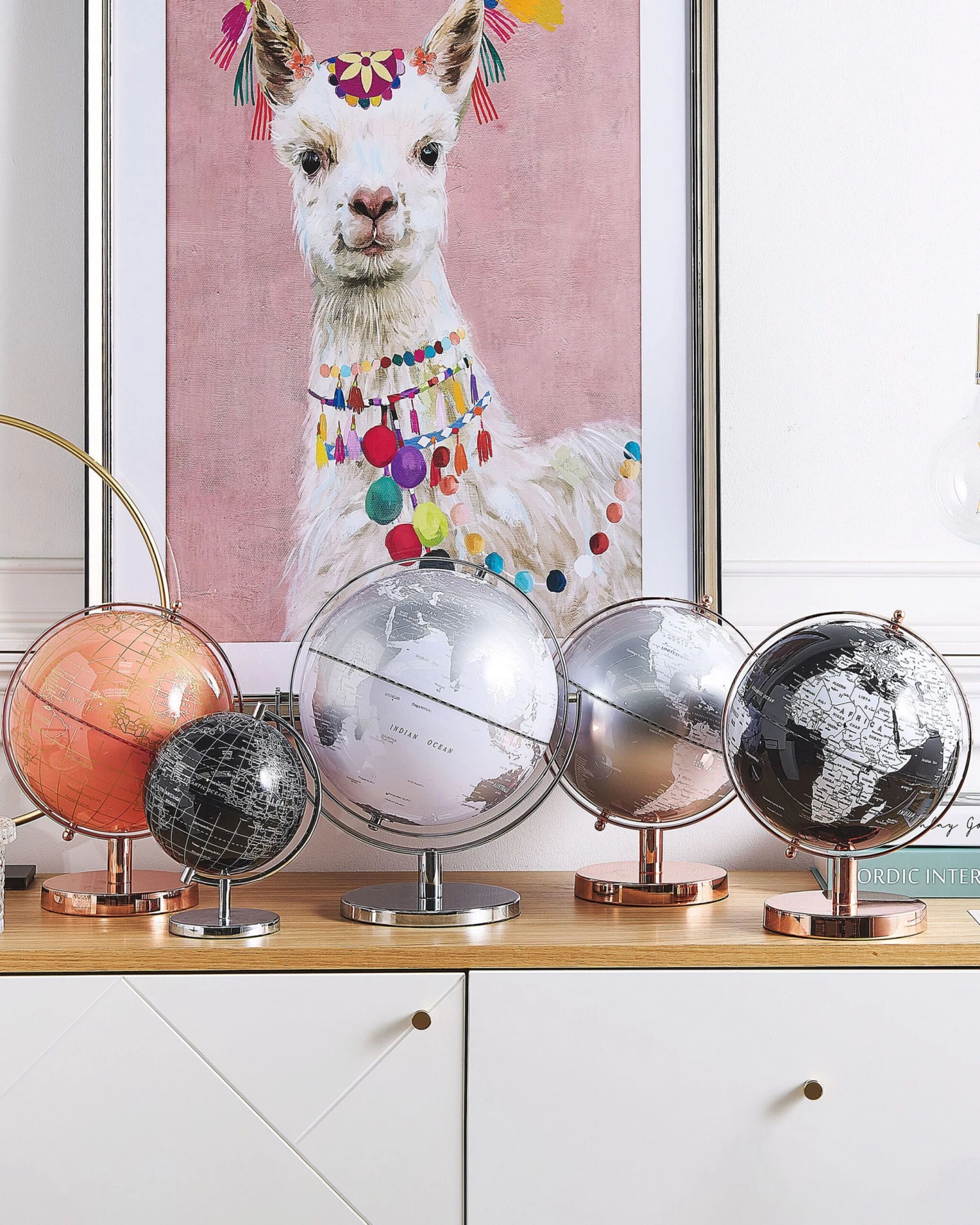 Karttapallo Ruusukulta/vaaleanpunainen 28 Cm CABOT - Image 3