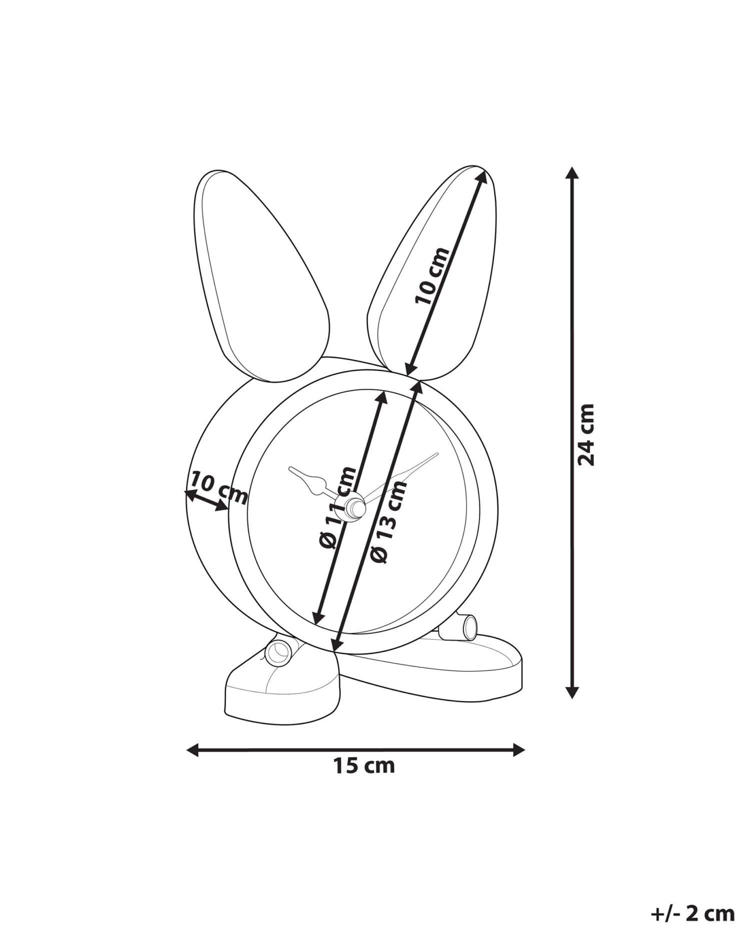 Pöytäkello Rauta Hopea 15 X 24 Cm THUSIS - Image 6