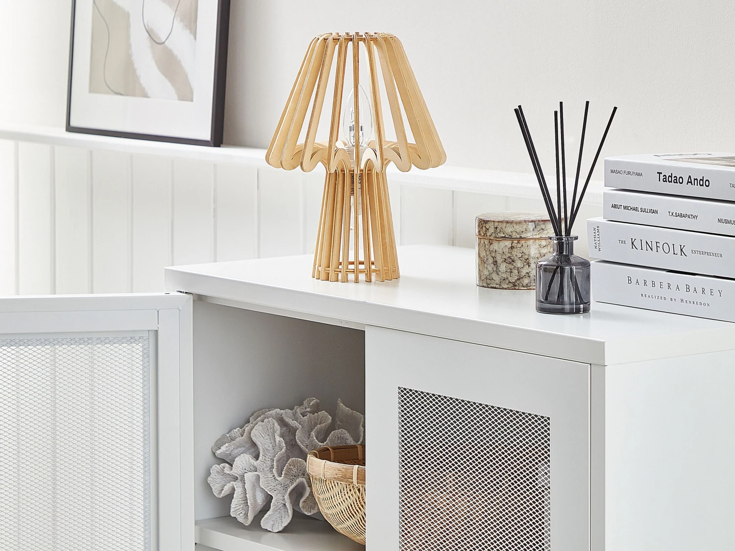 Pöytävalaisin Vaalea Puu CLYDE - Image 6