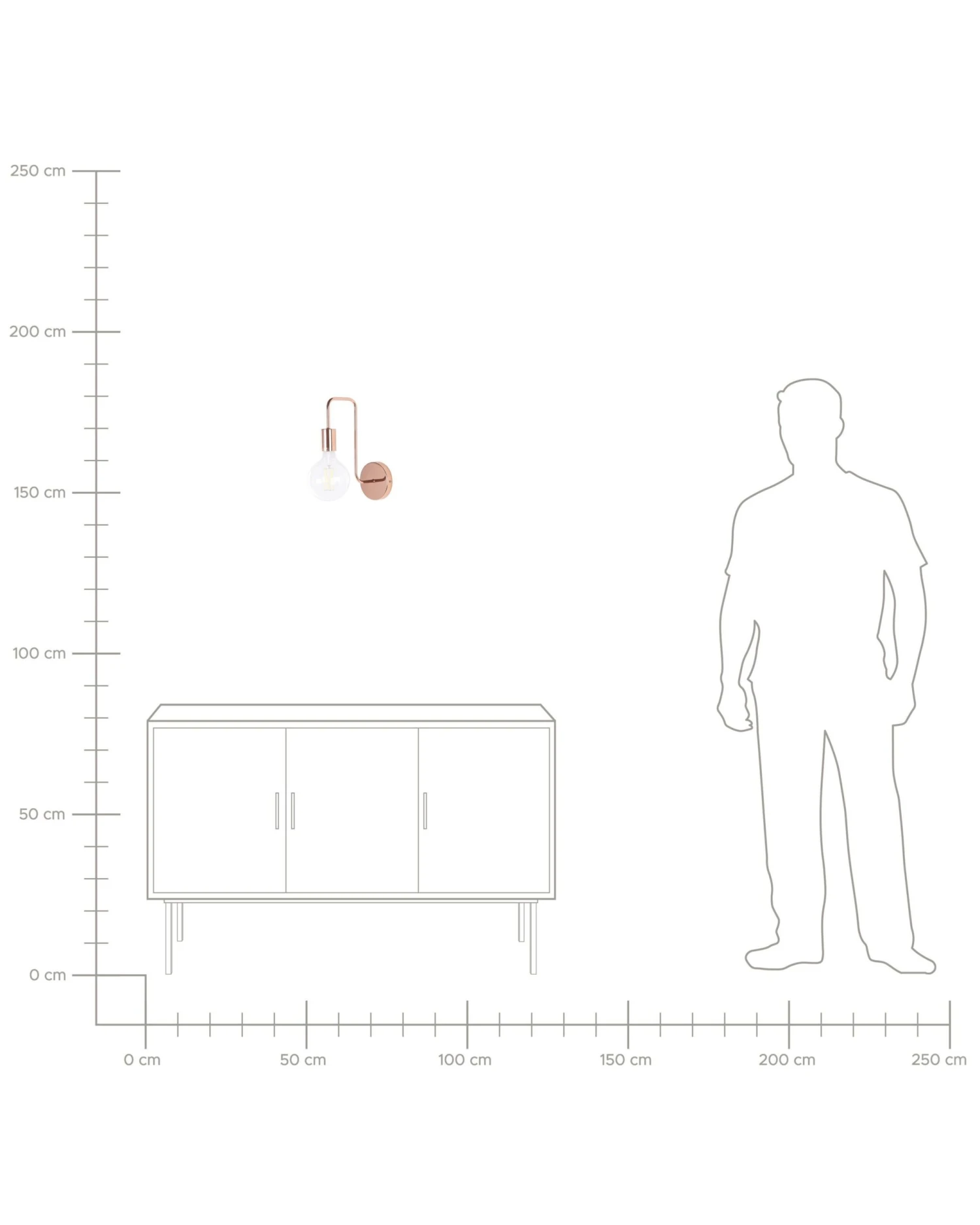 Seinävalaisin Metalli Kupari SAVENA 4 Seinävalaisin Metalli Kupari SAVENA - Image 4