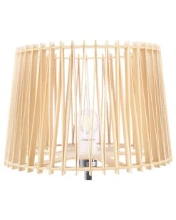 Lattiavalaisin Metalli Vaalea Puu/hopea FORGE -Beliani undef src sa picid 785392 type whitesh image