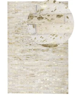 Matto Lehmännahka Beige/kulta TOKUL Useita Kokoja