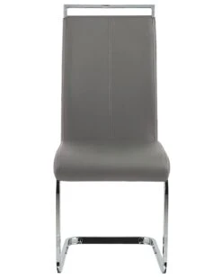 Tuoli Keinonahka Harmaa 2 Kpl GREEDIN -Beliani undef src sa picid 790062 type whitesh image