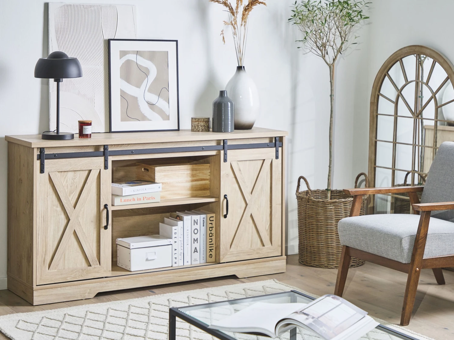 Sivupöytä Kaapeilla Puinen ULAN - Image 2