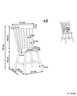Tuoli Kumipuu Musta 2 Kpl BURGES 19 Tuoli Kumipuu Musta 2 Kpl BURGES -Beliani undef src sa picid 793860 type whitesh image