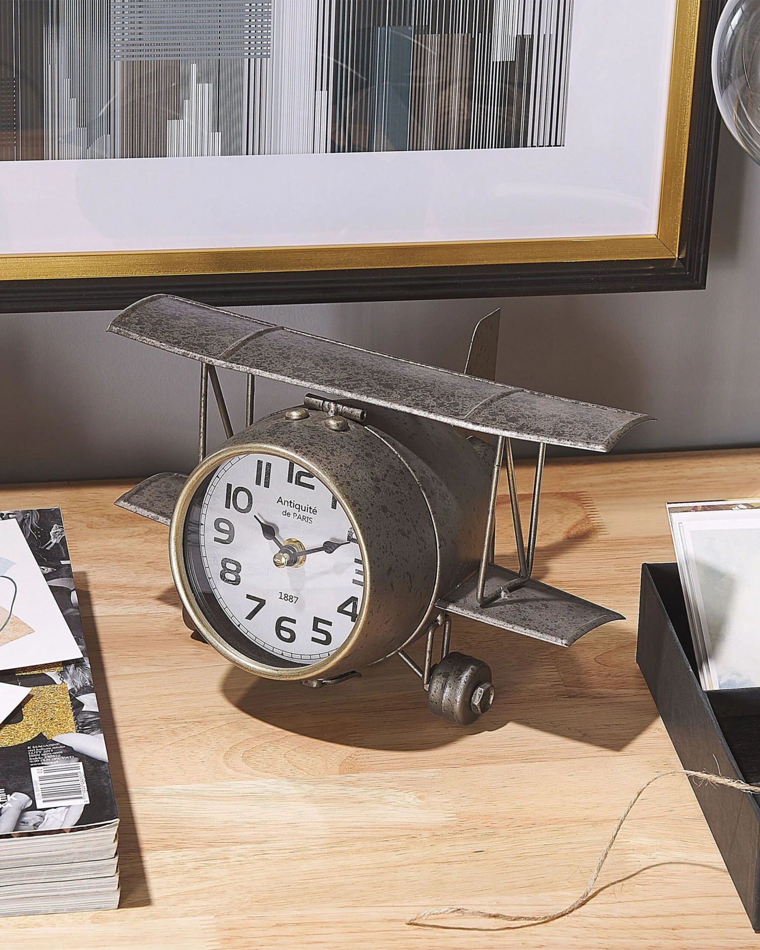 Pöytäkello Rauta Hopea 26 X 15 Cm STANS - Image 2