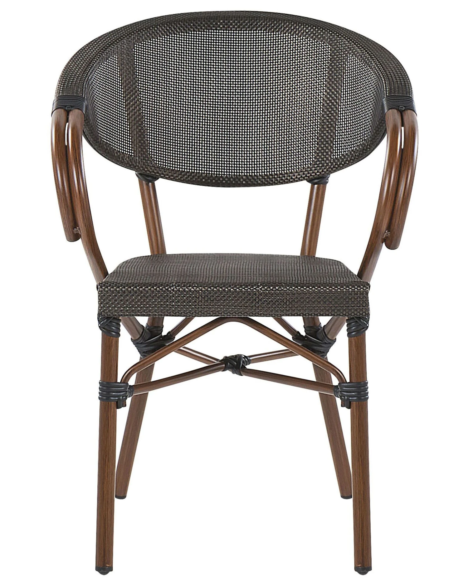 Puutarhatuoli Alumiini Tumma Puu/harmaa 4 Kpl CASPRI 5 Puutarhatuoli Alumiini Tumma Puu/harmaa 4 Kpl CASPRI - Image 5