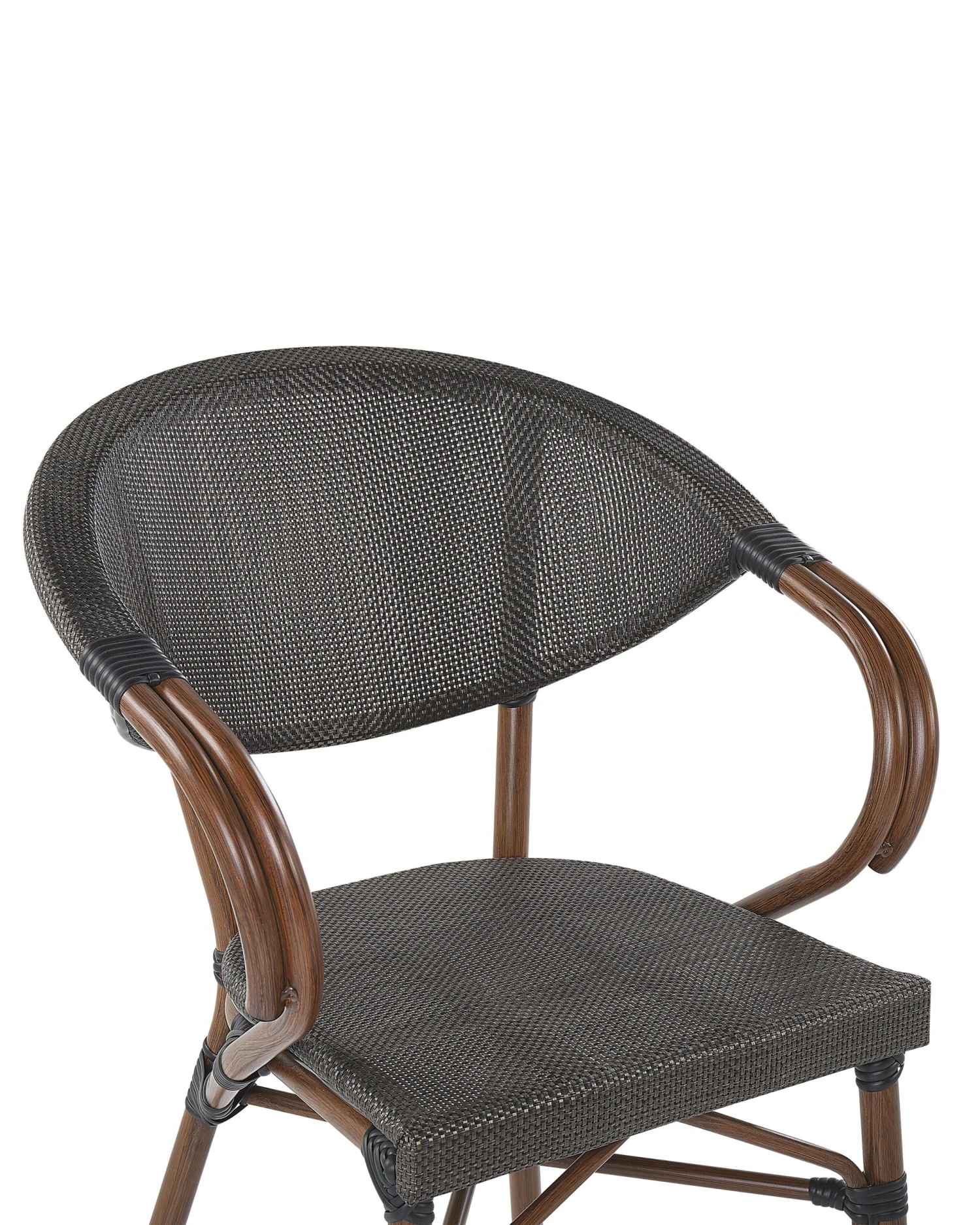 Puutarhatuoli Alumiini Tumma Puu/harmaa 4 Kpl CASPRI 7 Puutarhatuoli Alumiini Tumma Puu/harmaa 4 Kpl CASPRI - Image 7