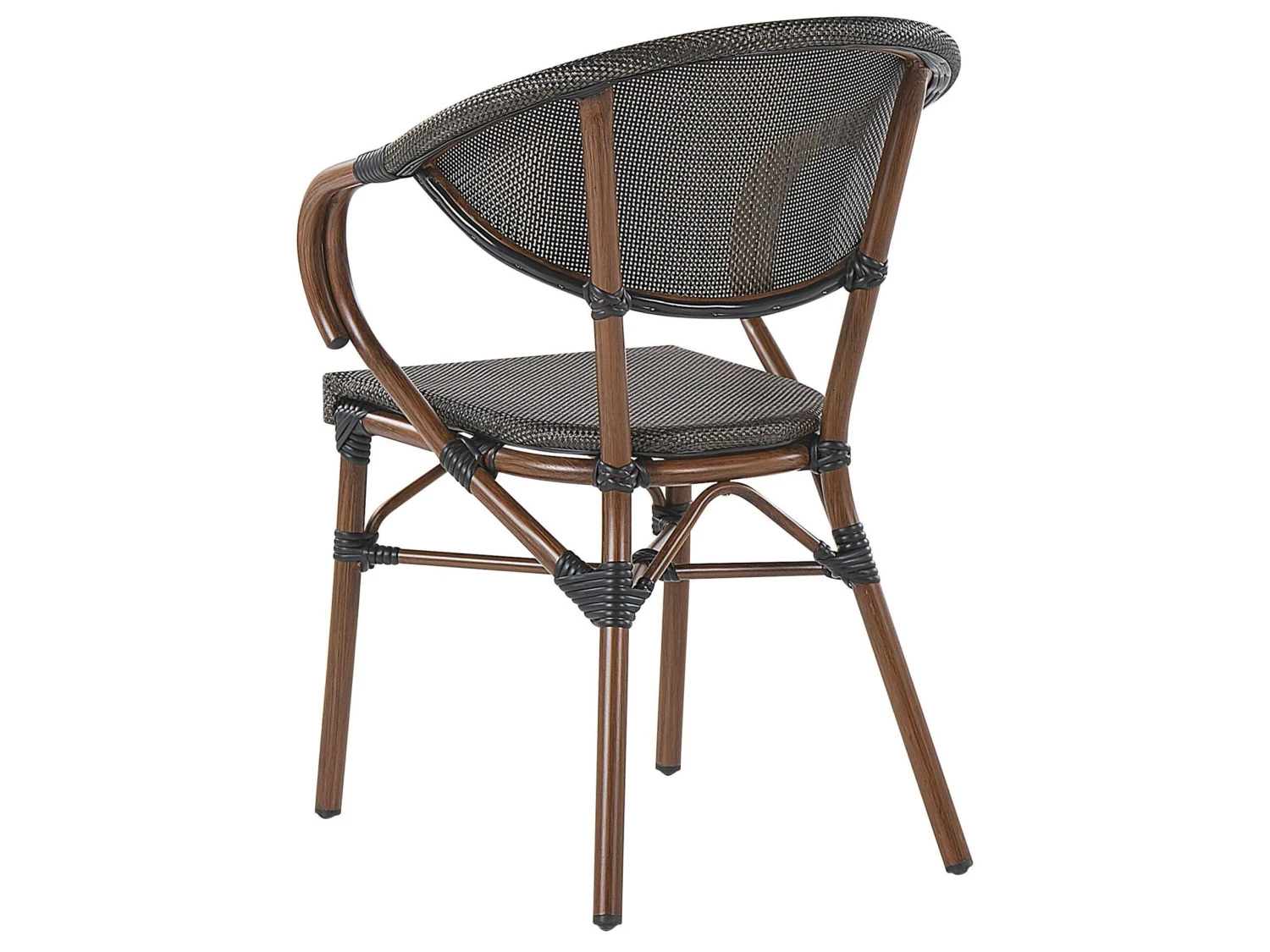 4-istuttava Ulkoruokailuryhmä Alumiini Harmaa/tumma Puu CASPRI 5 4-istuttava Ulkoruokailuryhmä Alumiini Harmaa/tumma Puu CASPRI - Image 5