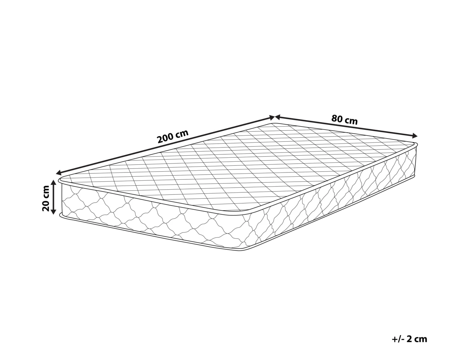 Pussijousitettu Patja 2-puolinen Keskikova/kova DUO Useita Kokoja - Image 9
