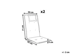 Tuolin Pehmusteet 2kpl Setti Harmaanbeige TOSCANA/JAVA 15 Tuolin Pehmusteet 2kpl Setti Harmaanbeige TOSCANA/JAVA -Beliani undef src sa picid 801253 type whitesh image