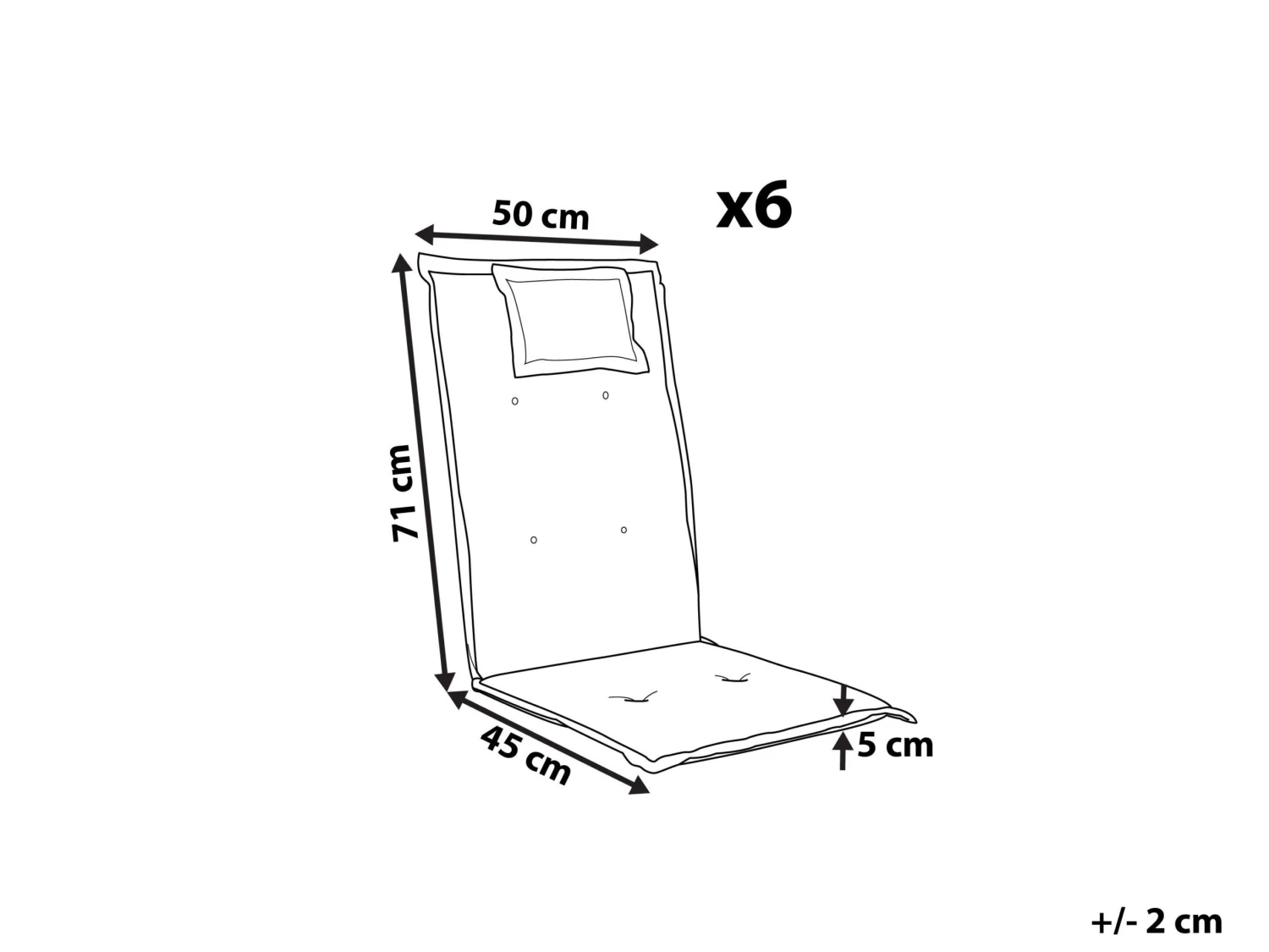6 Kpl Harmaa Pehmustetyynysetti TOSCANA/JAVA - Image 9