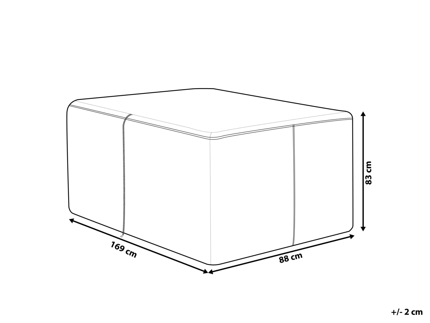 Suojapeite Säilytyslaatikolle Siniharmaa 169 X 88 X 83 Cm MODENA 8 Suojapeite Säilytyslaatikolle Siniharmaa 169 X 88 X 83 Cm MODENA - Image 8