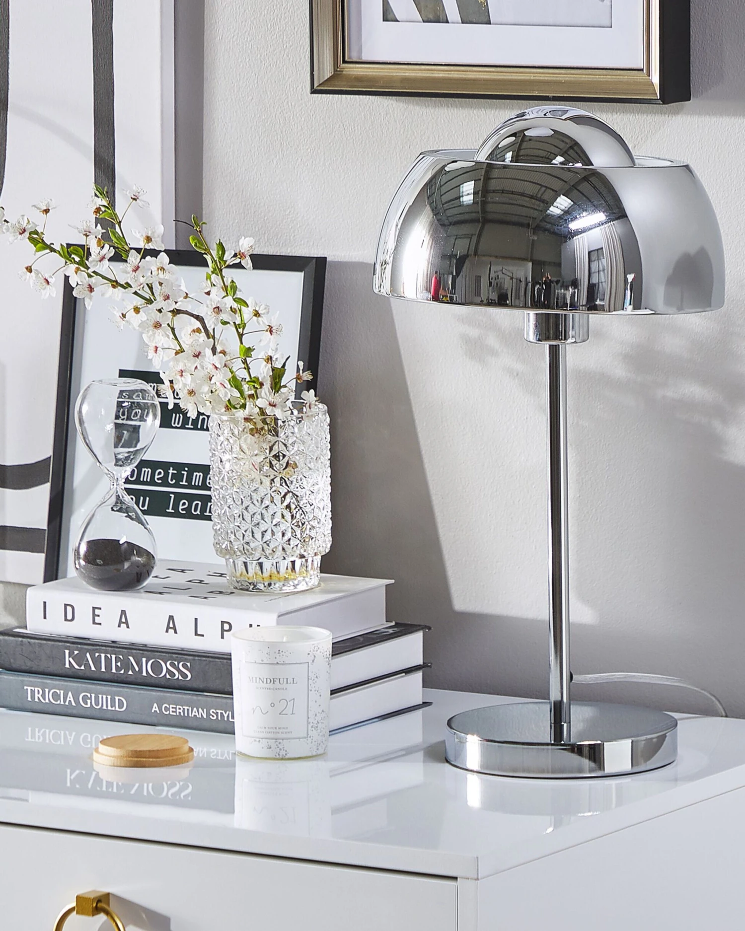 Pöytävalaisin Metalli Hopea SENETTE - Image 3