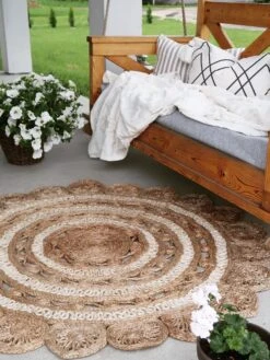 Beige Juuttimatto 140 Cm LALELI -Beliani undef src sa picid 804614 type whitesh image