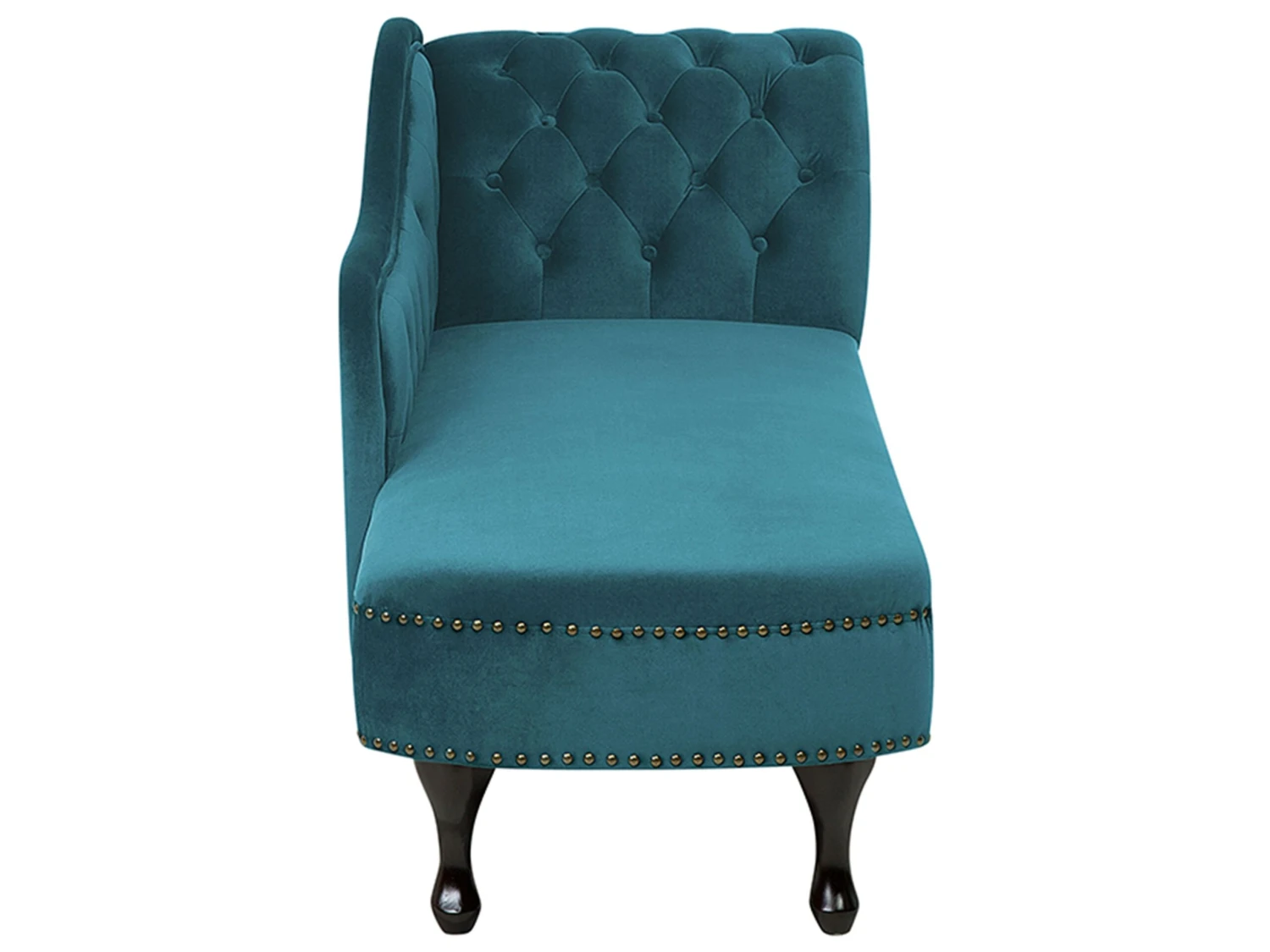 Divaani Samettinen Oikeakätinen Sinivihreä NIMES - Image 4