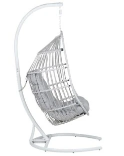 Riipputuoli Rottinkinen Jalustalla Vaaleanharmaa SESIA -Beliani undef src sa picid 806061 type whitesh image