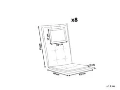 Istuintyyny 8 Kpl Harmaanruskea MAUI -Beliani undef src sa picid 806188 type whitesh image