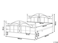 Sänky Metalli Valkoinen ANTLIA Useita Kokoja 19 Sänky Metalli Valkoinen ANTLIA Useita Kokoja -Beliani undef src sa picid 806755 type whitesh image