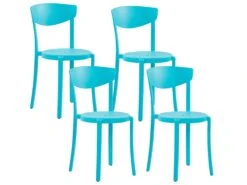 Tuoli Muovi Turkoosi 4 Kpl VIESTE