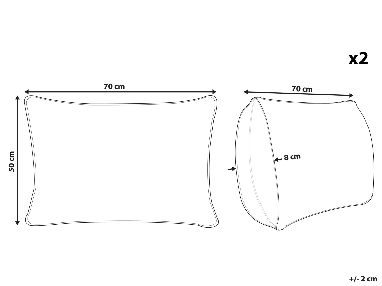 Ulkotyyny 2 Kpl 50 X 70 Cm Kermanvalkoinen ALMYROS 6 Ulkotyyny 2 Kpl 50 X 70 Cm Kermanvalkoinen ALMYROS - Image 6