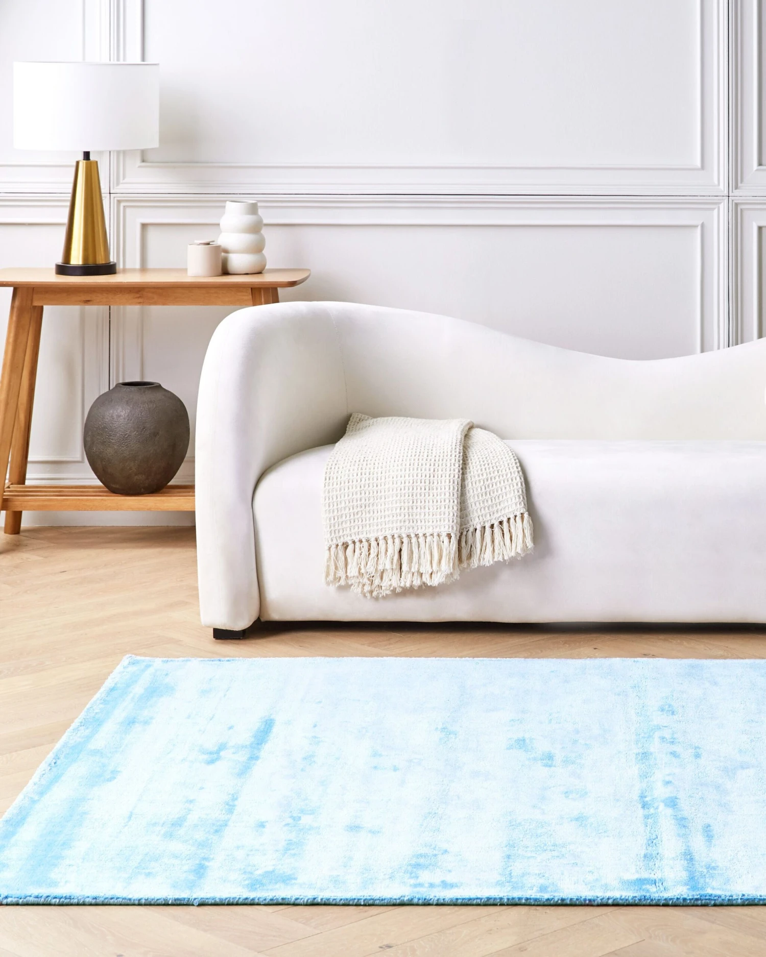 Matto Viskoosi Vaaleansininen GESI II Useita Kokoja 2 Matto Viskoosi Vaaleansininen GESI II Useita Kokoja - Image 2