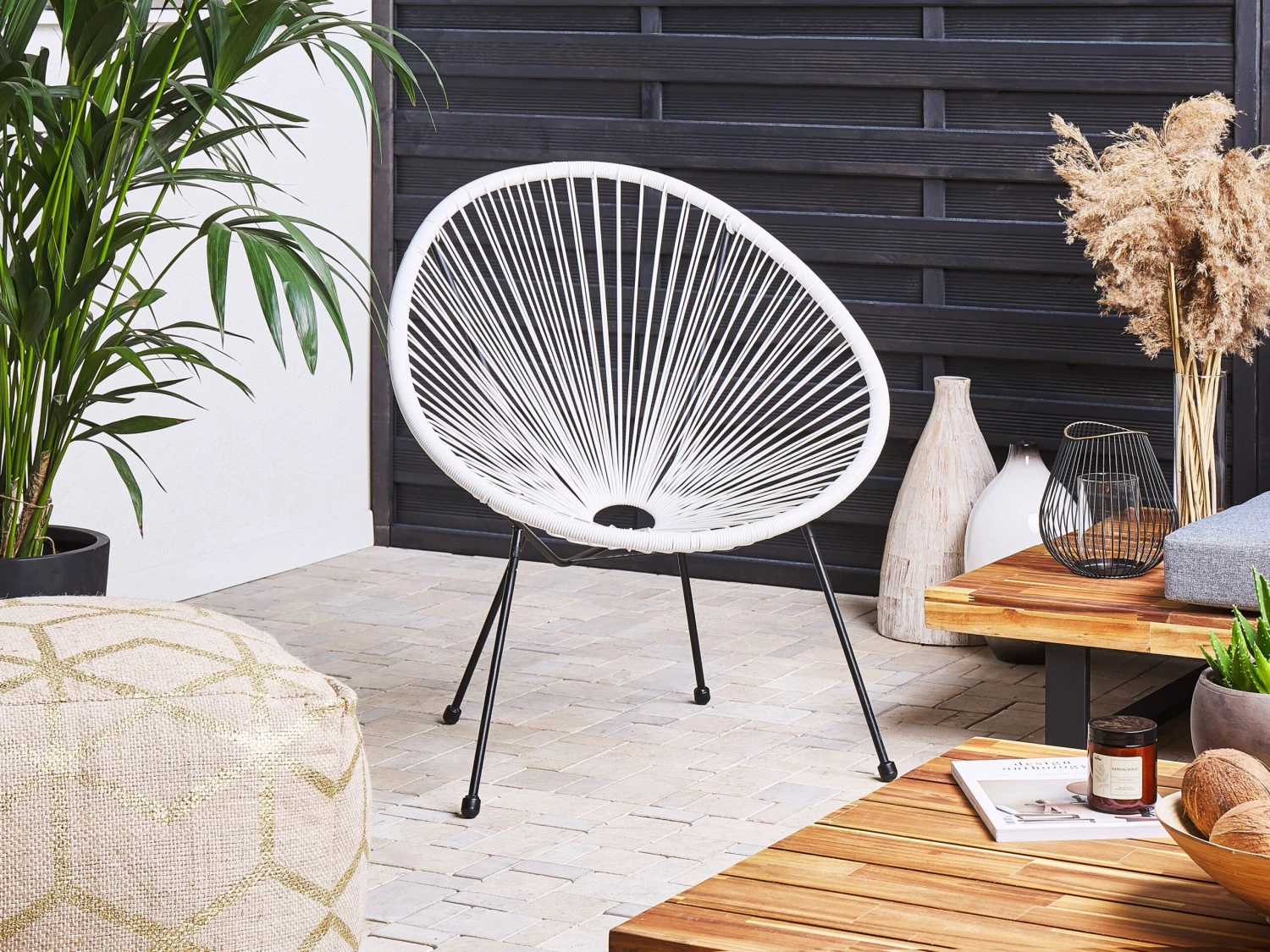 Parvekekalustesetti Valkoinen ACAPULCO II - Image 6