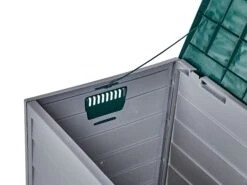 Säilytyslaatikko Puutarhaan 112x50 Cm Beige/vihreä LOCARNO -Beliani undef src sa picid 812106 type whitesh image