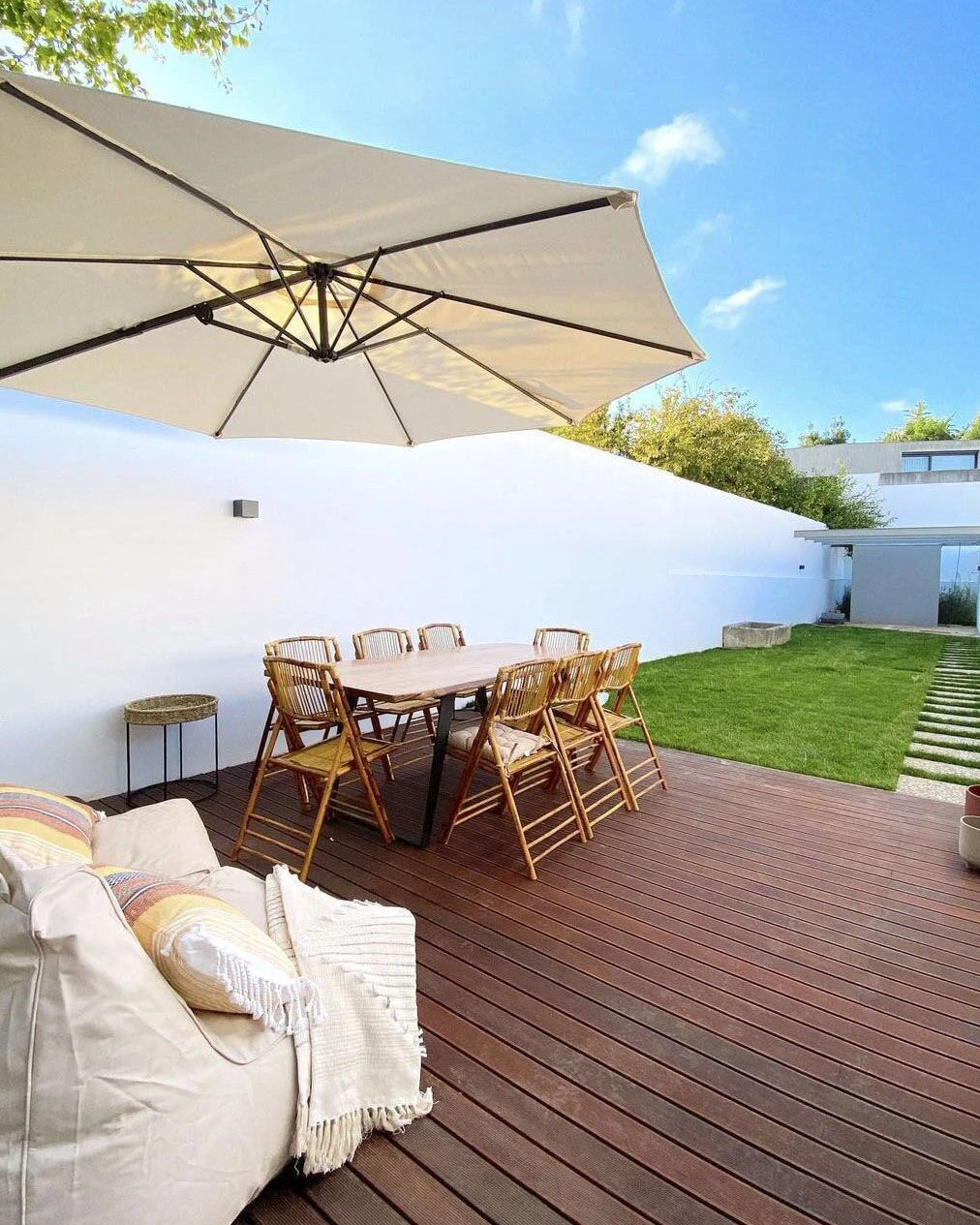 Säkkituoli Selkänojalla Kangas Vaalea Beige SIESTA - Image 3