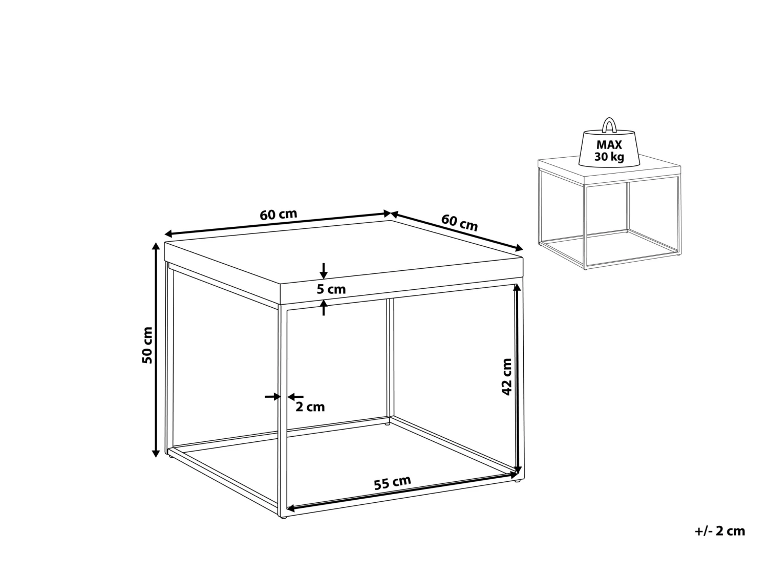 Sivupöytä Tumma Puu/musta DELANO - Image 7