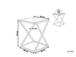 Sivupöytä Lasitasolla Rosteri Kulta BEVERLY -Beliani undef src sa picid 815117 type whitesh image