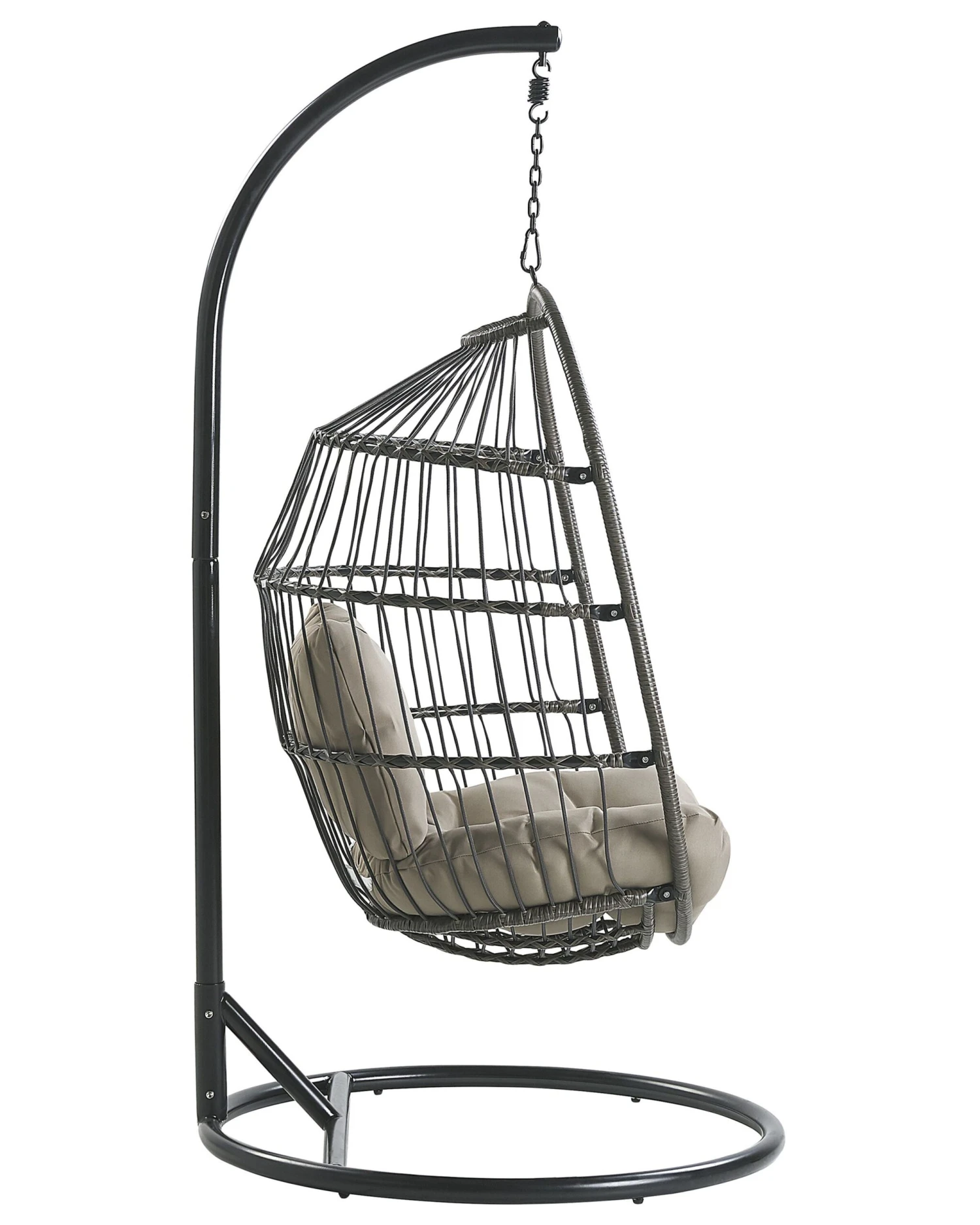 Riipputuoli Jalustalla Rottinkinen Musta ALBA 7 Riipputuoli Jalustalla Rottinkinen Musta ALBA - Image 7