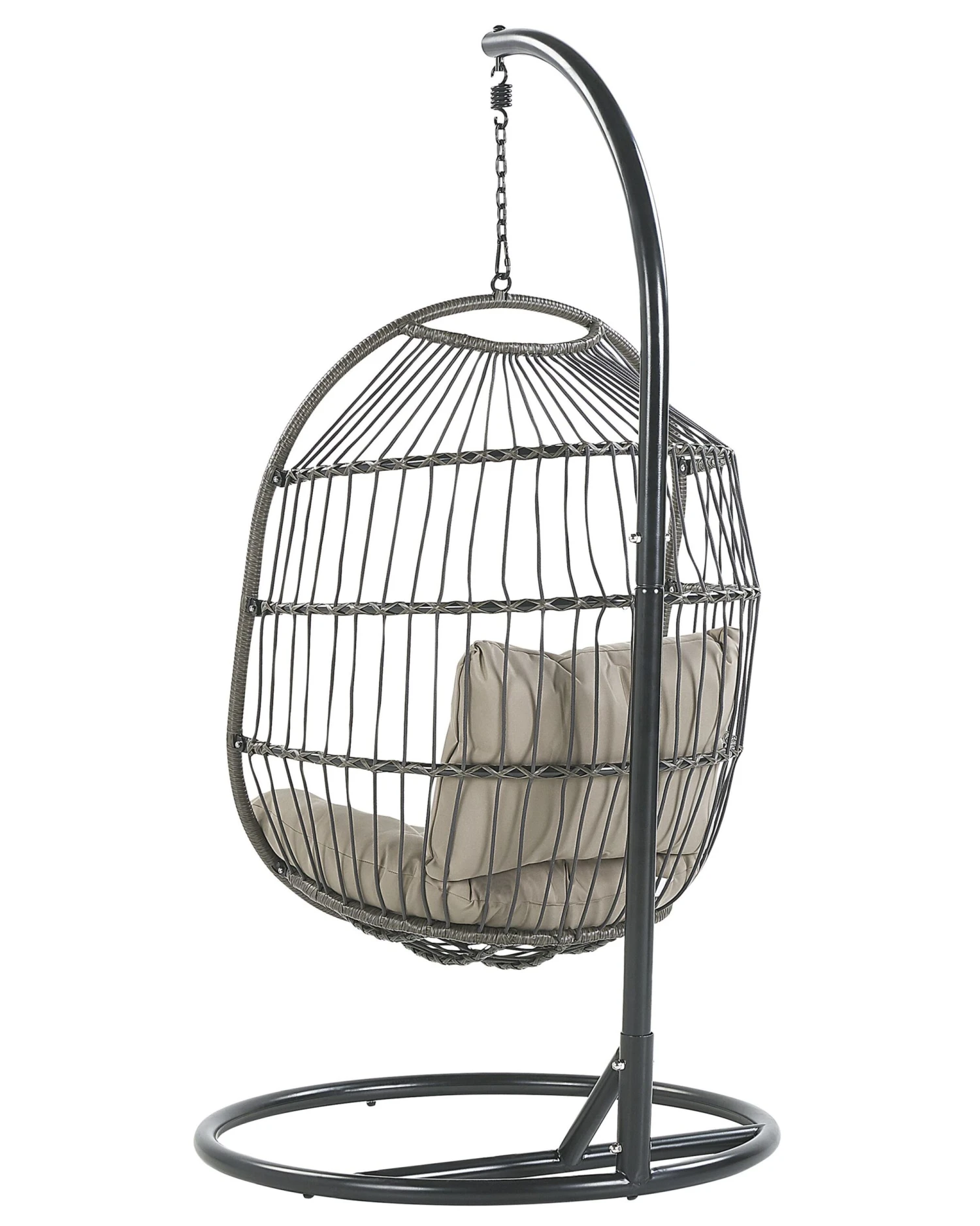 Riipputuoli Jalustalla Rottinkinen Musta ALBA 8 Riipputuoli Jalustalla Rottinkinen Musta ALBA - Image 8