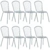 Puutarhatuoli 8 Kpl Metallinen Vaaleansininen CALVI
