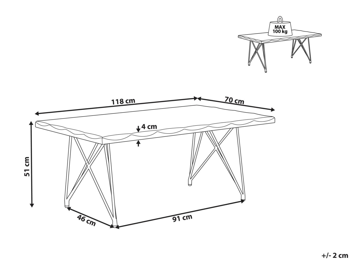 Sohvapöytä Akasiapuu Vaalea Puu/kulta RALEY 8 Sohvapöytä Akasiapuu Vaalea Puu/kulta RALEY - Image 8