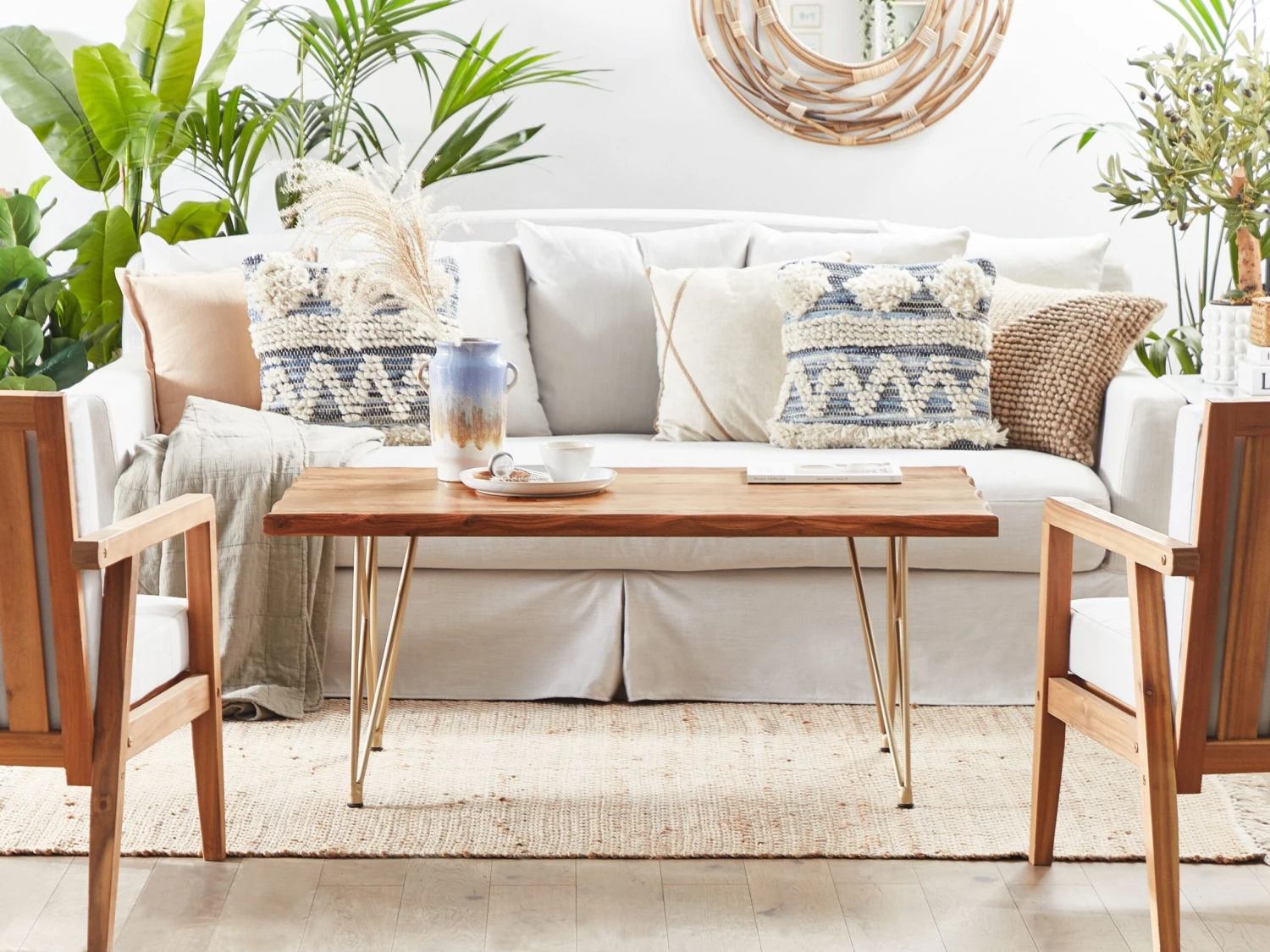 Sohvapöytä Akasiapuu Vaalea Puu/kulta RALEY 3 Sohvapöytä Akasiapuu Vaalea Puu/kulta RALEY - Image 3